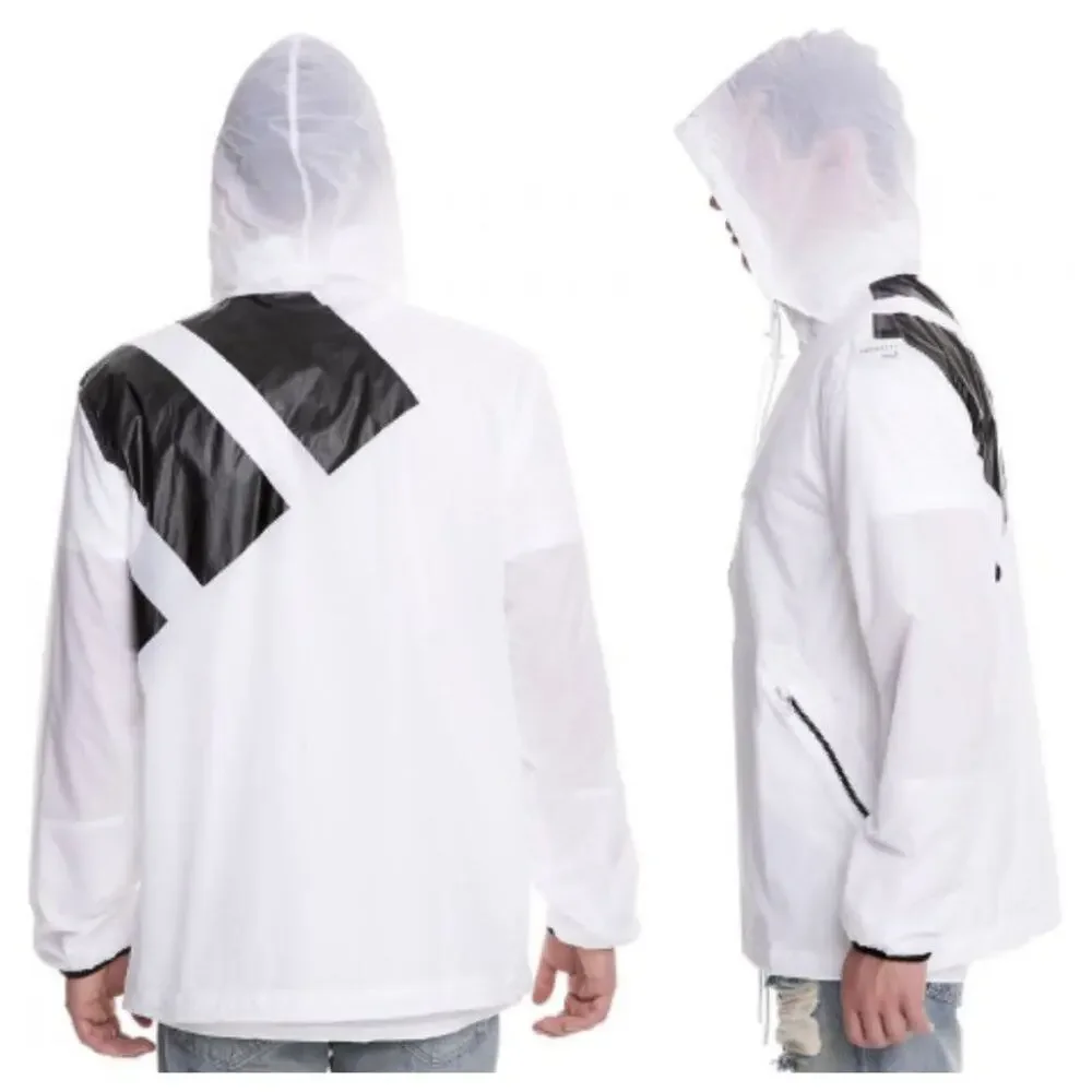 Adidas Men's EQT Vintage Windbreaker White Black Size L